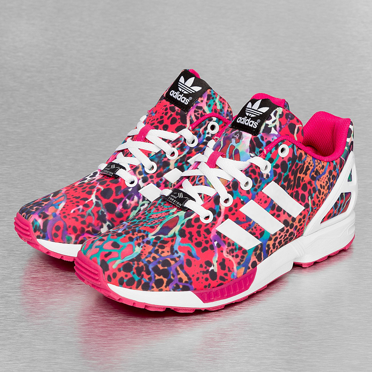 zx flux rose et noir femme